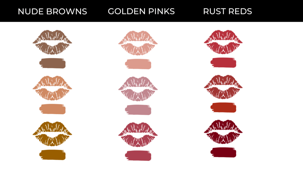 9 Lipstick Color Examples for Dark Autumn Makeup Colors