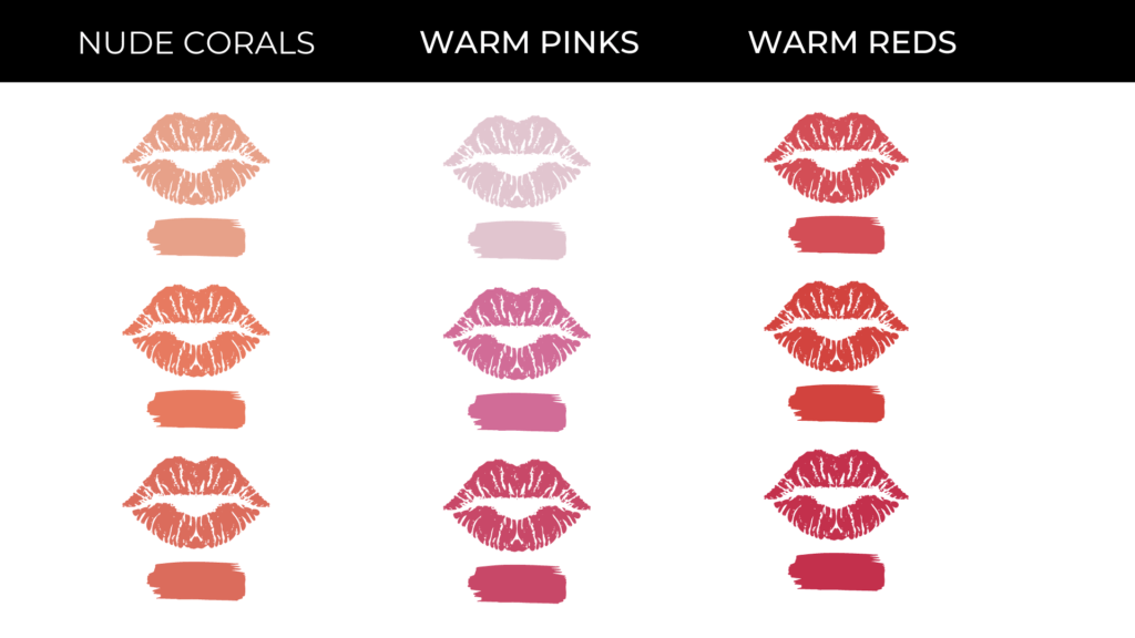 9 shade examples of lipstick shades for light spring makeup colors