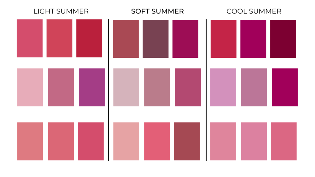 27 Berry tones for Summer Color Palette