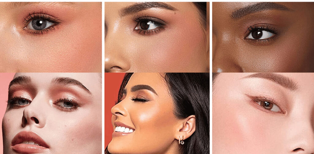 6 pink makeup looks created from one palette
