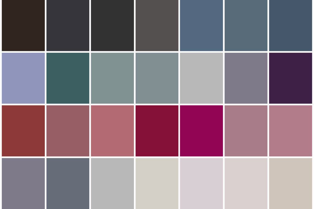 Soft Summer Color Palette 28 shades