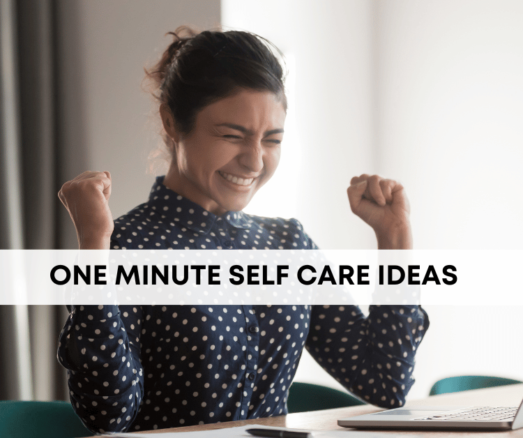 Woman excited about self care ideas