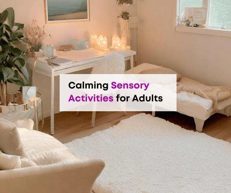 calm room for sensory activities for adults