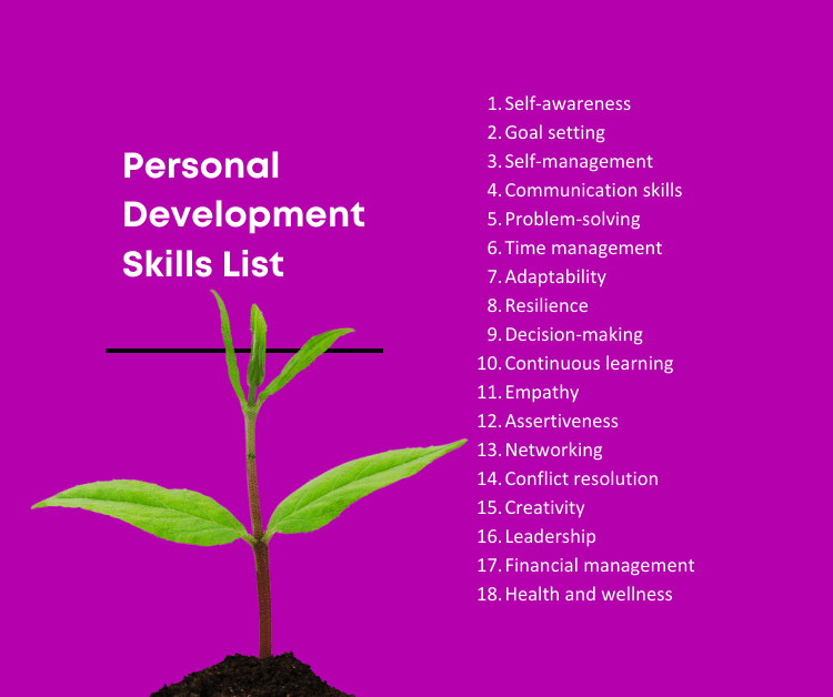 Personal Growth List of Personal Development Skills