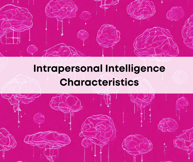graphics background with smart brains with intrapersonal intelligence characteristics