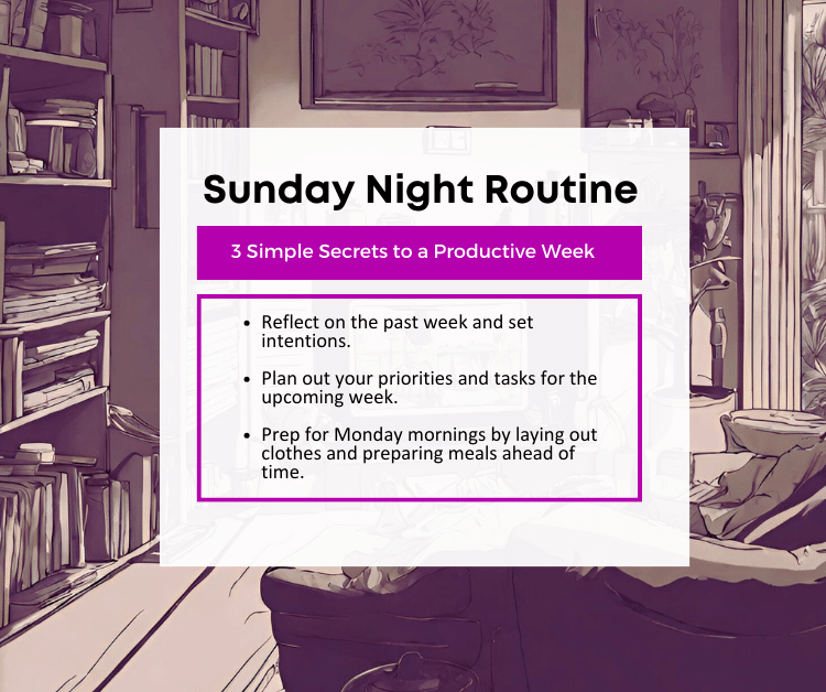Drawing of a Sunday Night Routine Area at Home