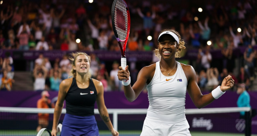 coco gauff beats maria sakkari in beijing quarterfinals.