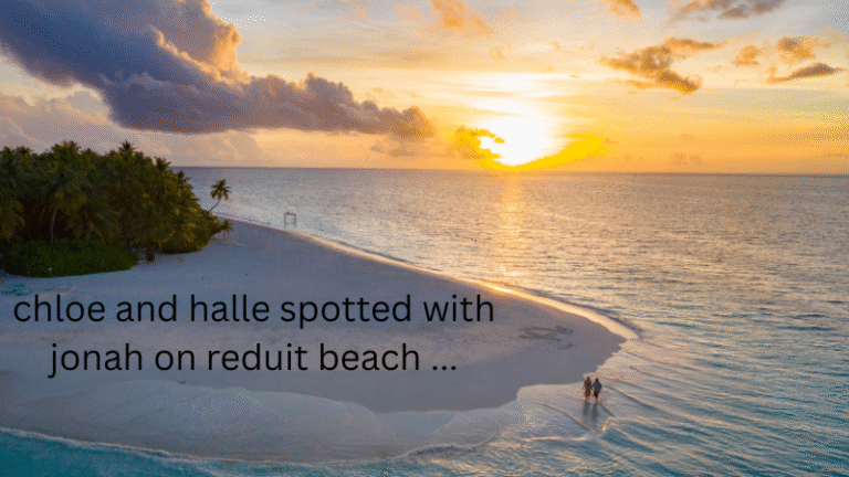 chloe and halle spotted with jonah on reduit beach ...