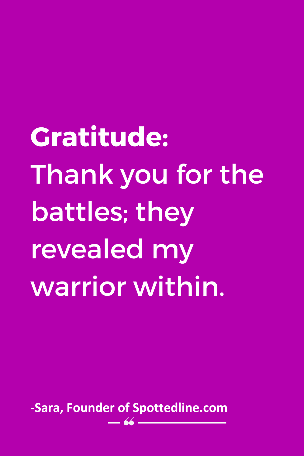 Gratitude Quote that Starts with Thank you.